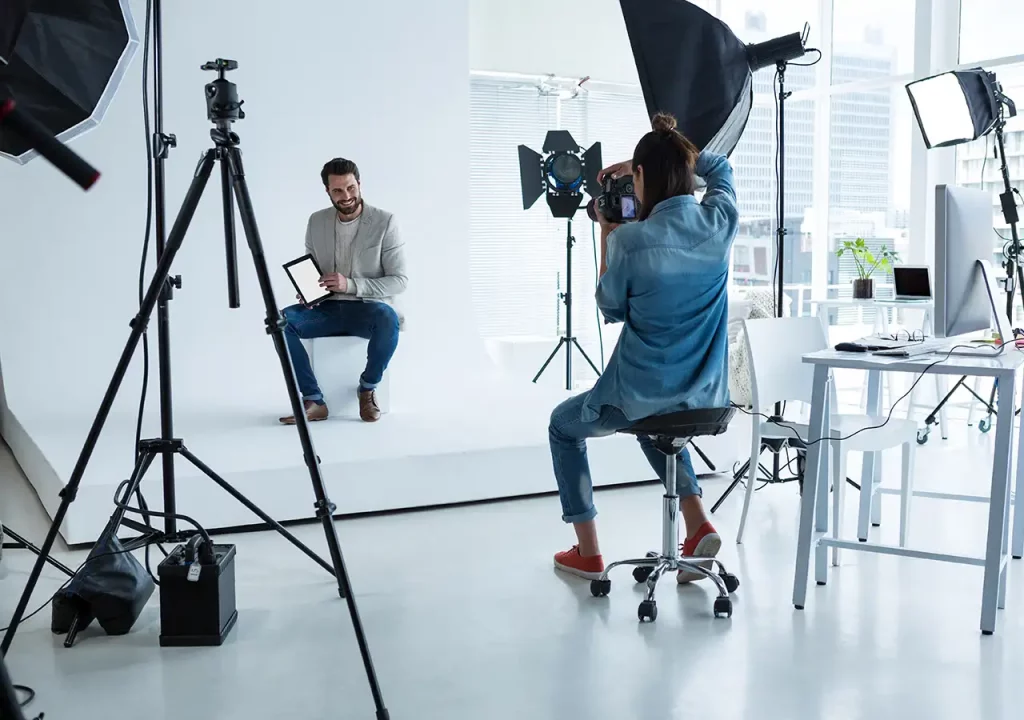 Fotografin im Studio